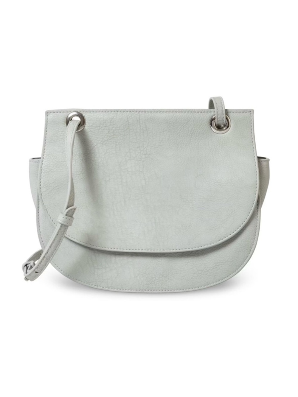Light Gray Crossbody Saddle Bag - Unbranded